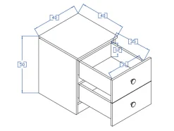 Sengebord Mirelbu 108 (Artisan eg + Sort)
