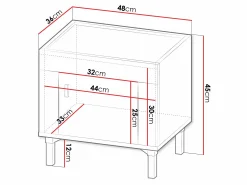 Sengebord Mormavu 109 (Mat hvid)