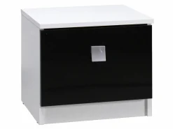 Sengebord Murrieta 111 (Glansfuld hvid + Blank sort)