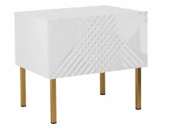 Sengebord Natar (Hvid + Glansfuld hvid)