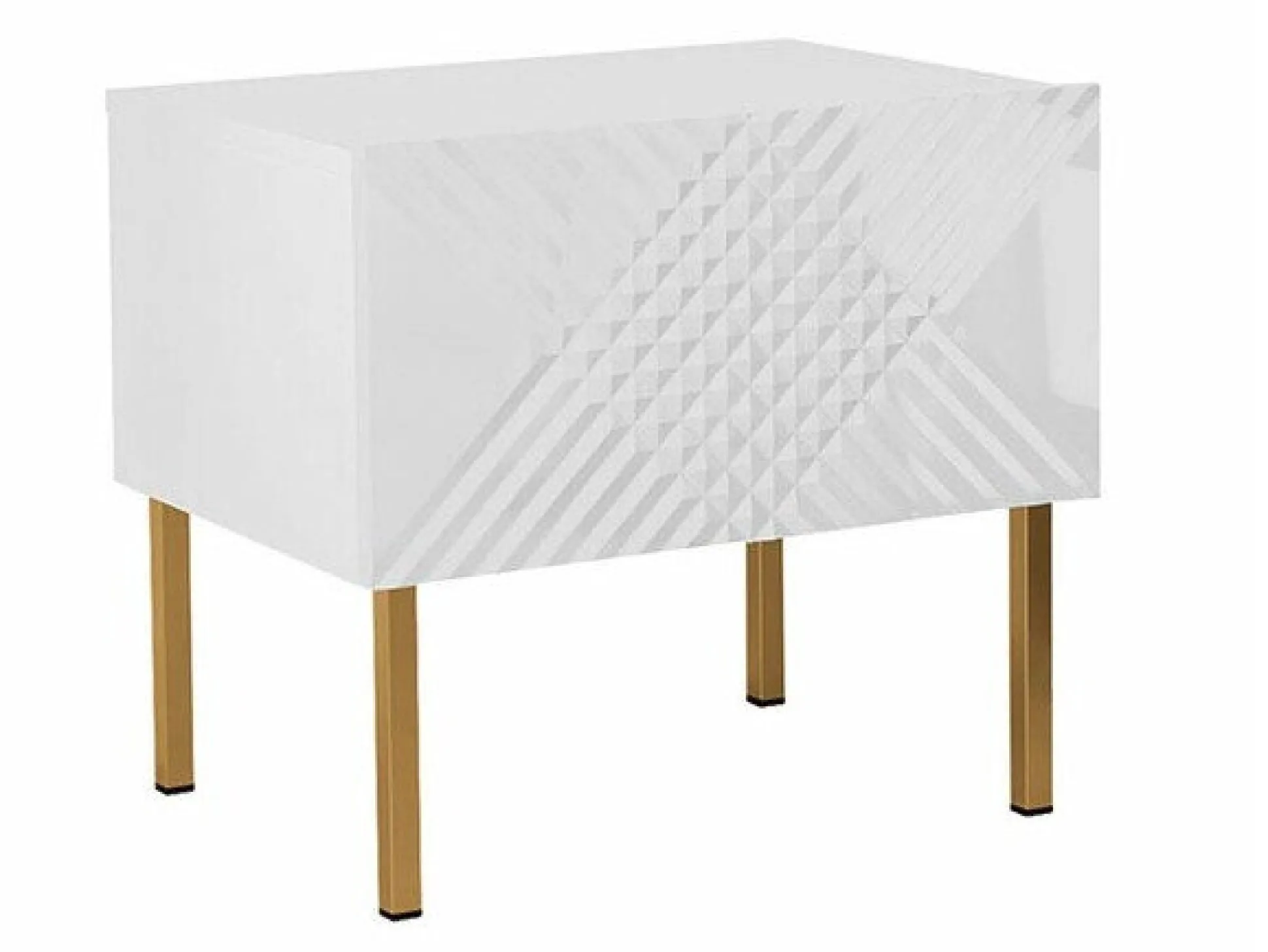 Sengebord Natar (Hvid + Glansfuld hvid)