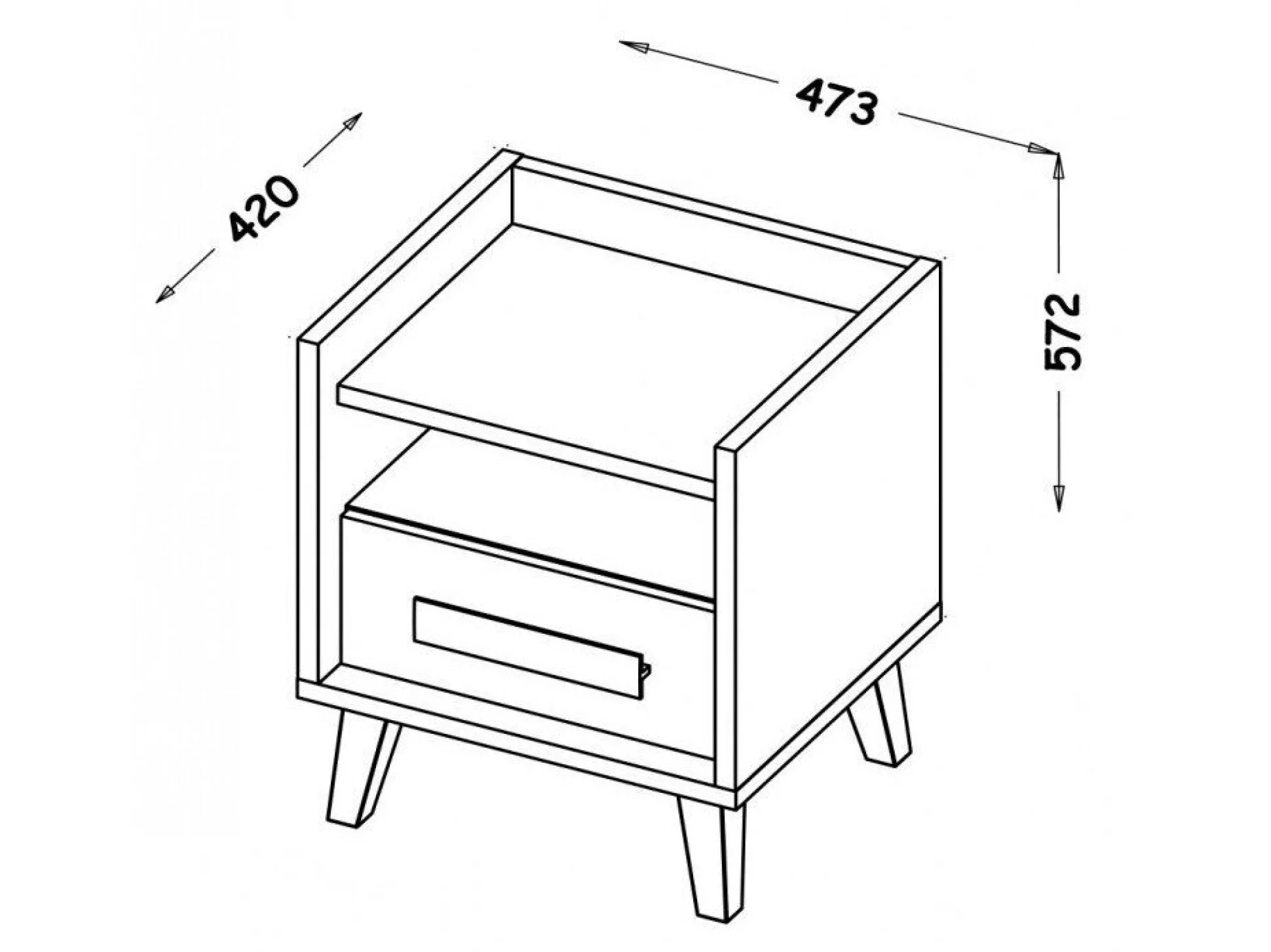 Sengebord Oderevu 110