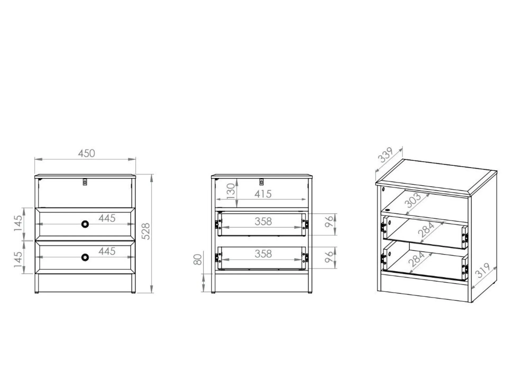 Sengebord Romlevo 103