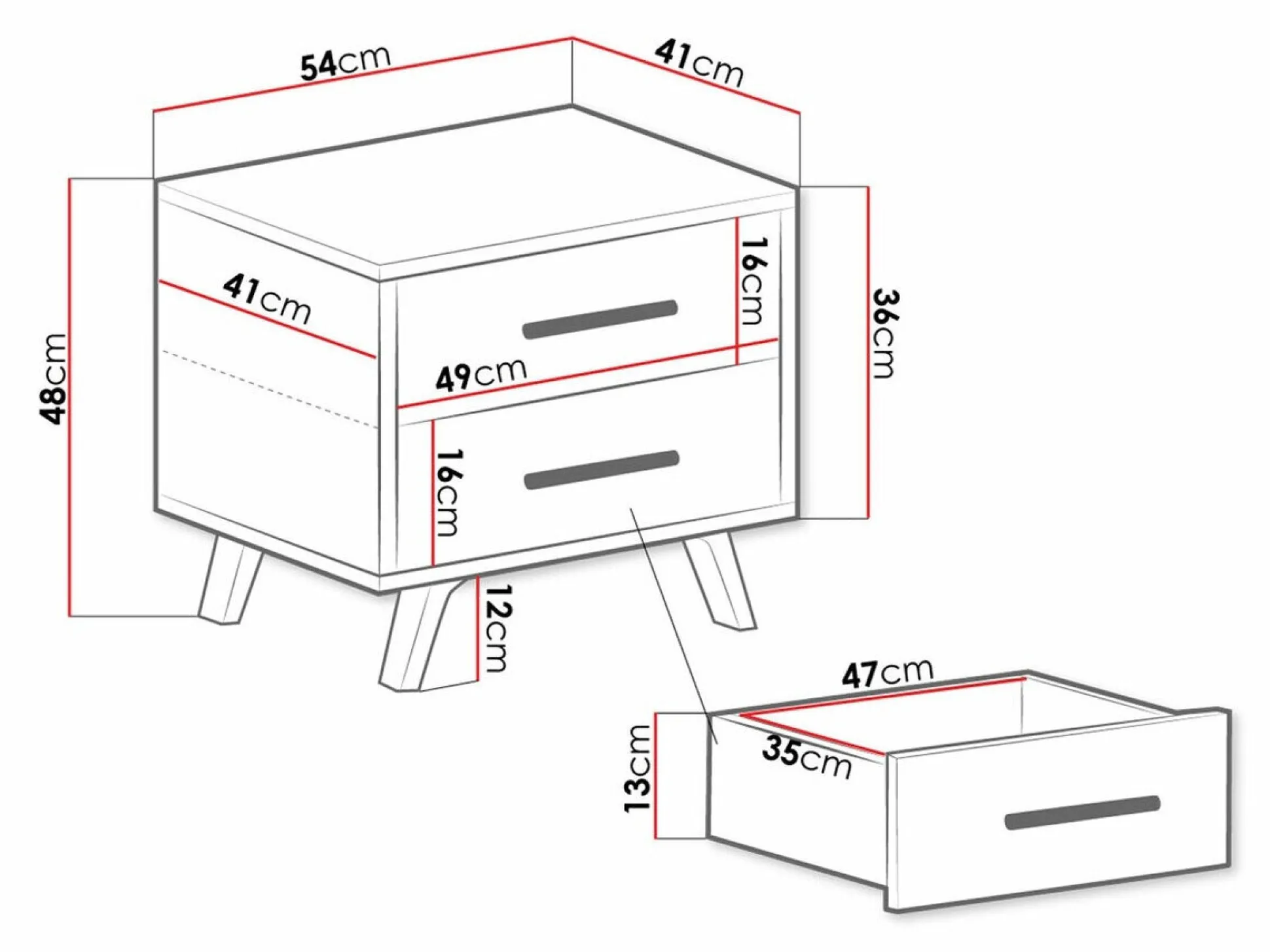 Sengebord Rosa (Grøn + Gylden)