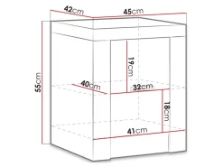 Sengebord Serfeno 118 (Mørk aske)