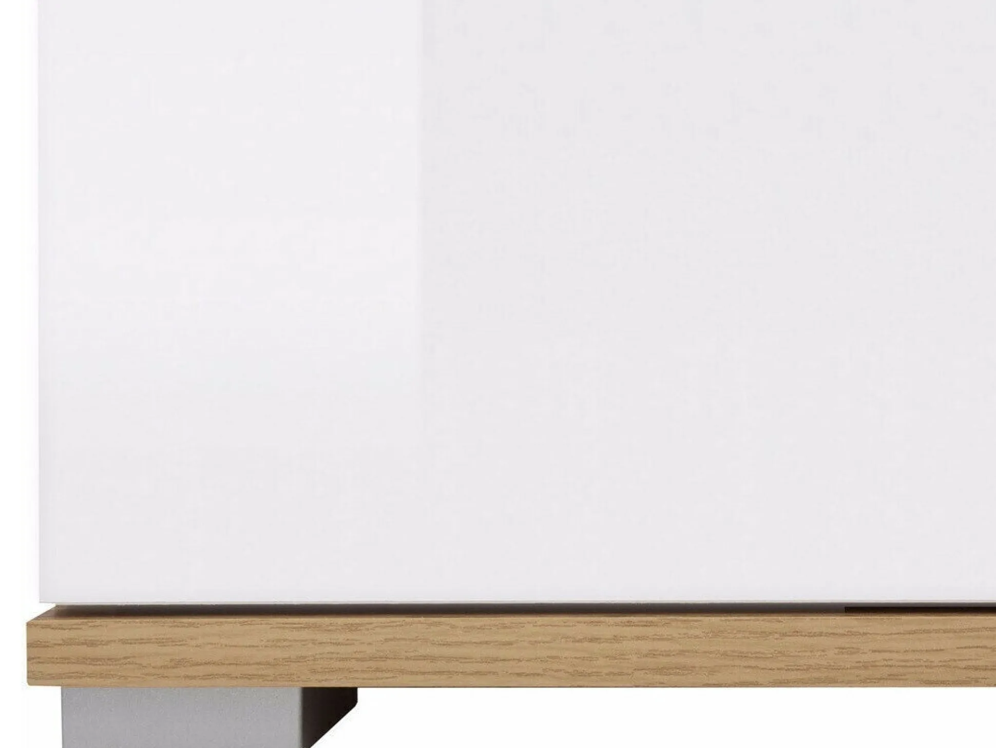 Sengebord Tivetra 114 (Wotan eg + Glansfuld hvid)