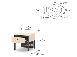 Sengebord Virmoro 103