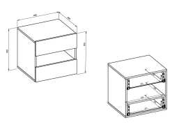 Sengebord Vosalo 100