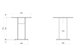 Sidebord Ontario 225 (Hvid)