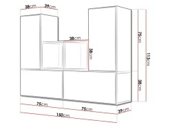 Skabssæt Corbele 123 (Hvid)