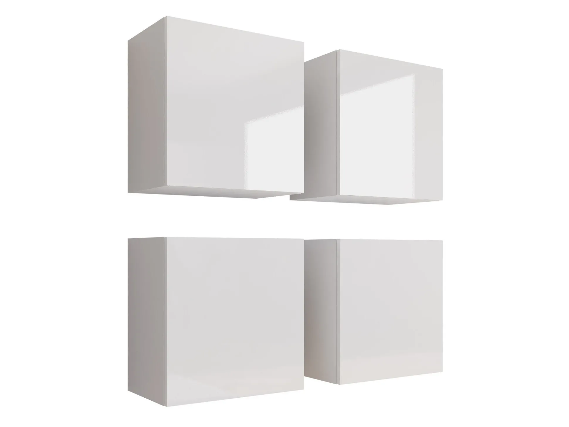 Skabssæt Vilrin (Hvid + Glansfuld hvid)