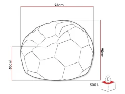 Sækkestol Comfivo Pectus (Hvid + Sort)