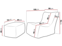 Sækkestol Passeral II (Poso 100)