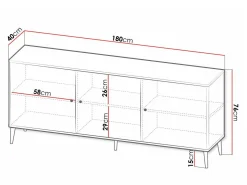 Skænk Arces (Sort + Gylden)