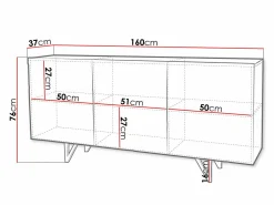 Skænk Audis (Hvid + Glansfuld hvid)