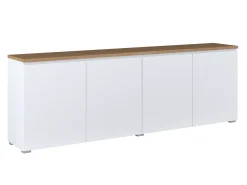 Skænk Baletu 105 (Hvid + Egetræ)