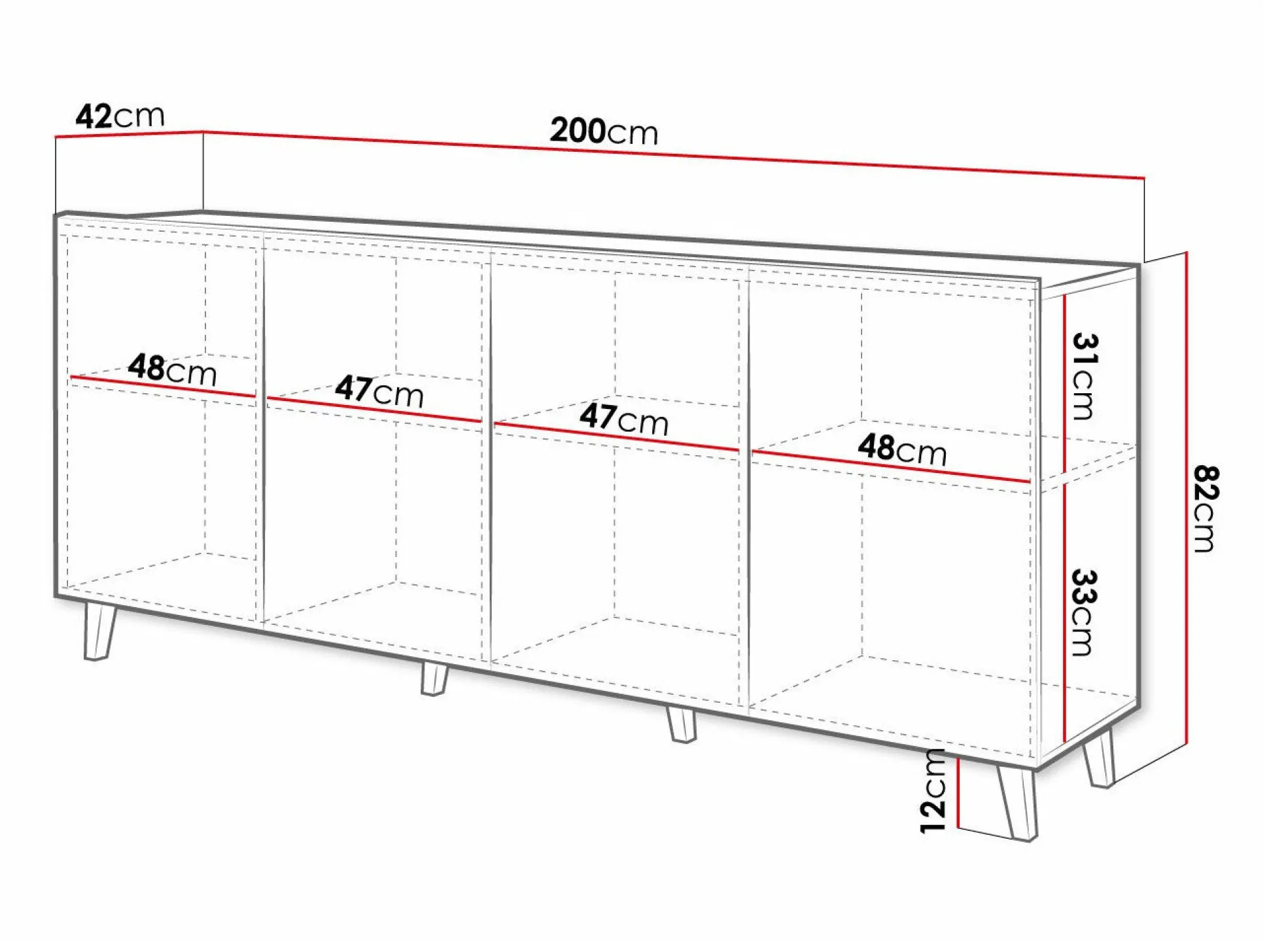 Skænk Charlotte 173 (Hvid)