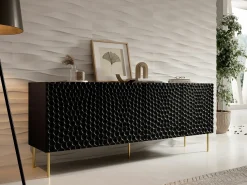 Skænk Charlotte 170 (Sort + Gylden)