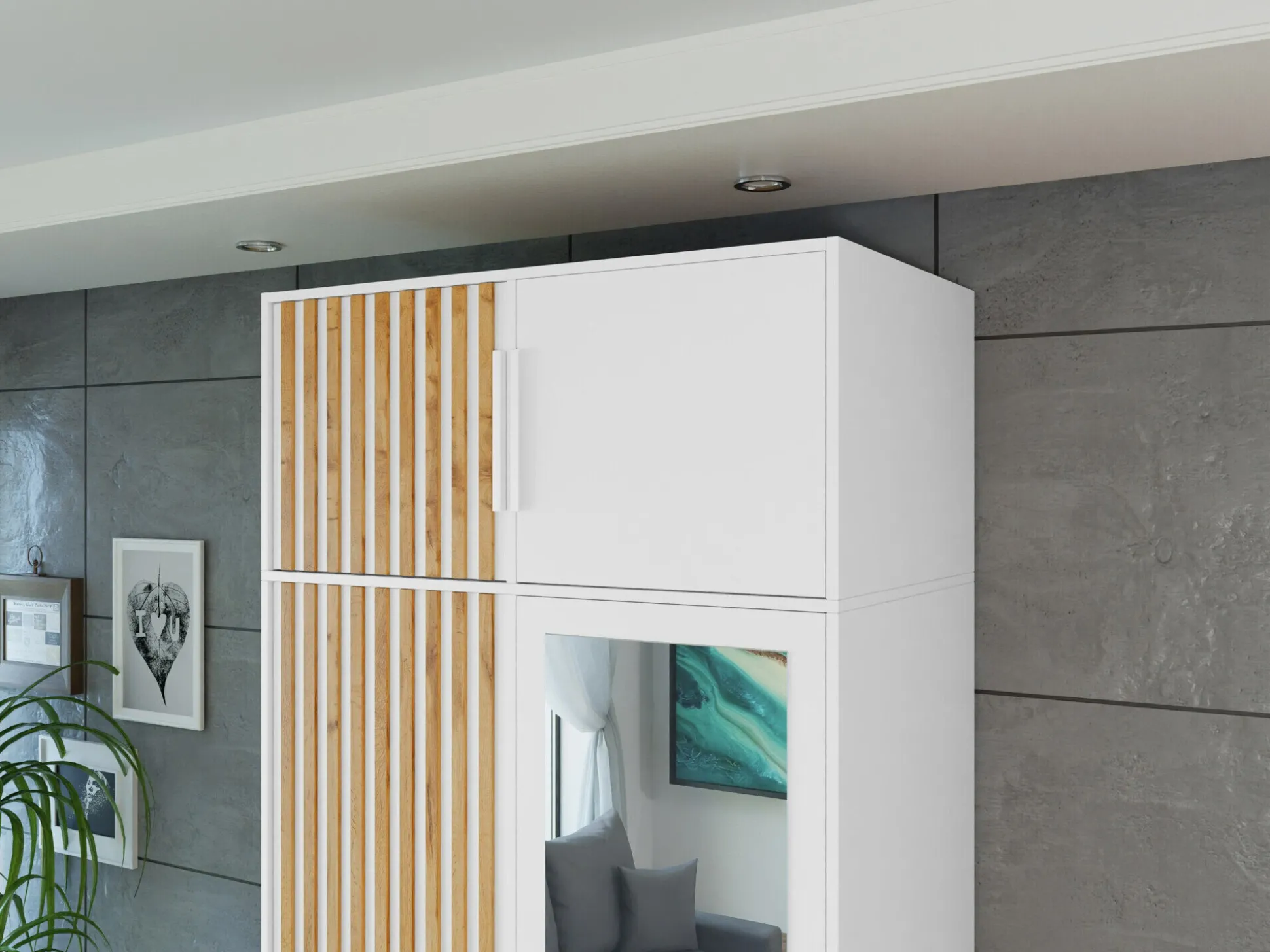 Skænk Collis (Hvid + Wotan eg)