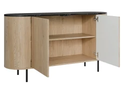 Skænk Comfivo Livtena (Sort marmor + Sort)