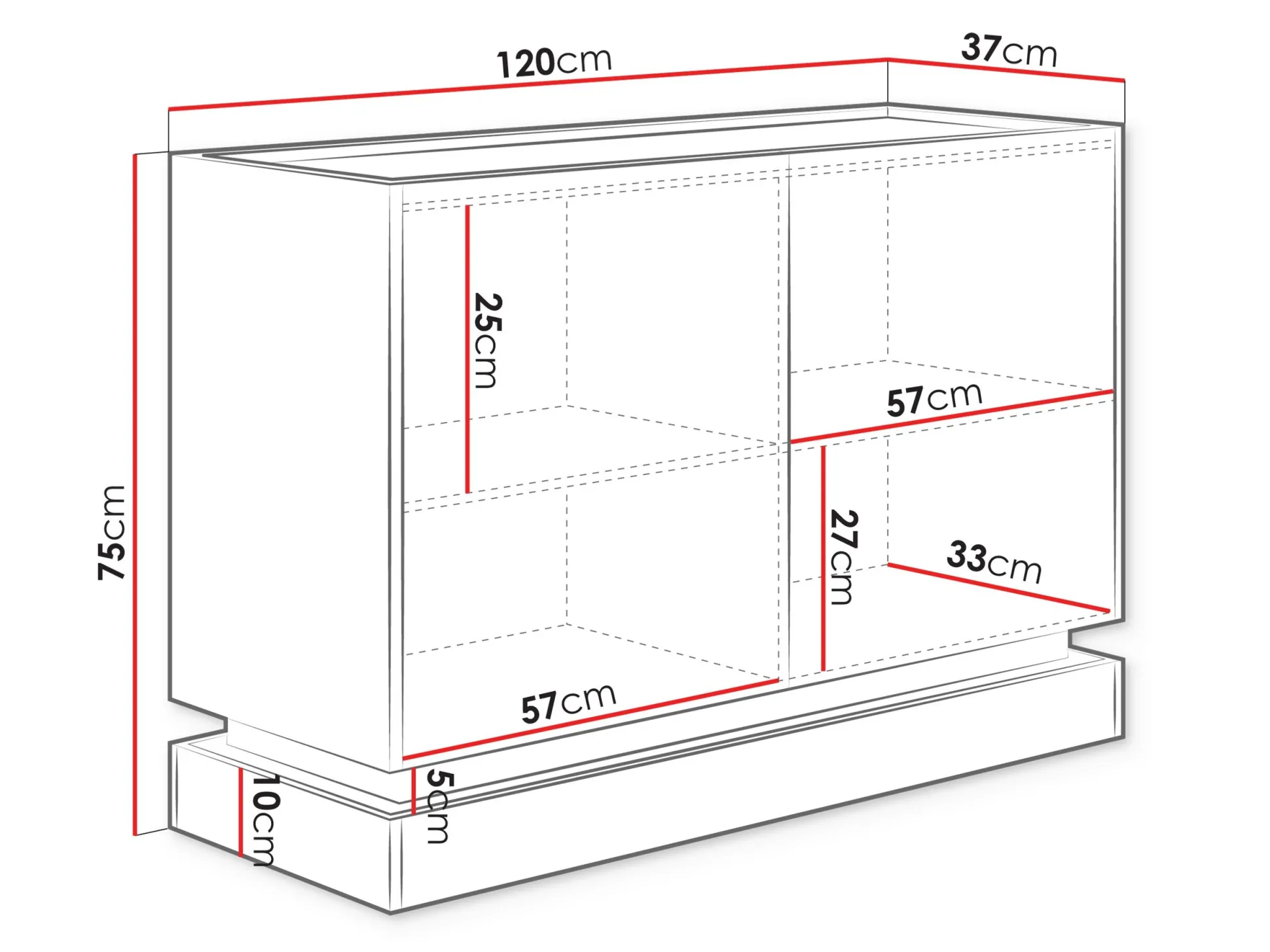 Skænk Comfivo Tilia (Lysebrun + Egetræ)
