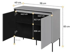 Skænk Fernolu 101 (Grå + Sort)