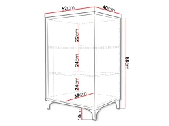 Skænk Florem (Hvid + Glansfuld hvid + Lyst træ)