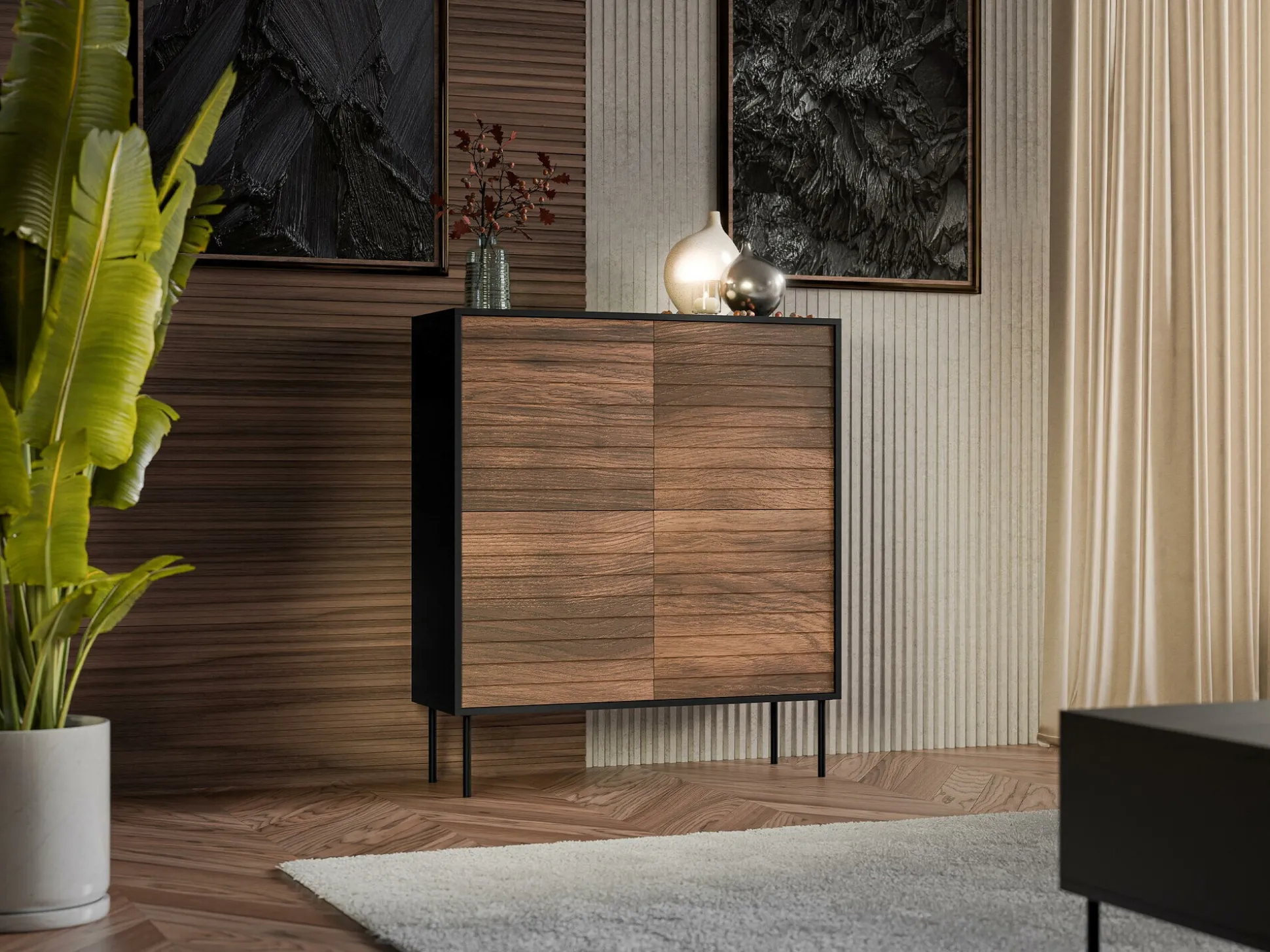 Skænk Flosoru 100 (Valnød + Sort)