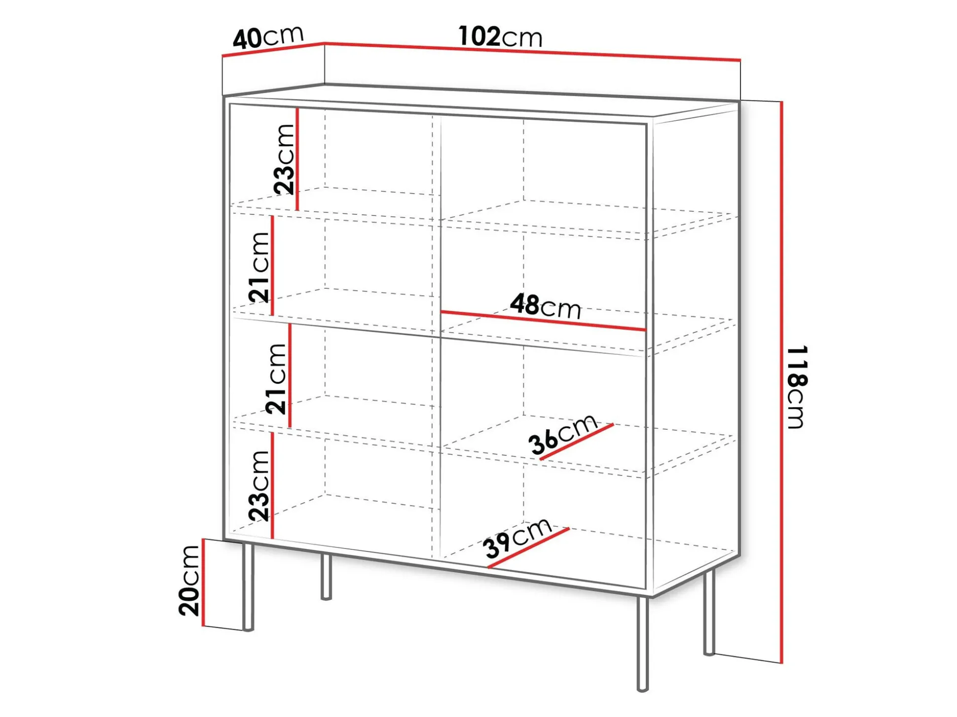 Skænk Flosoru 100 (Valnød + Sort)