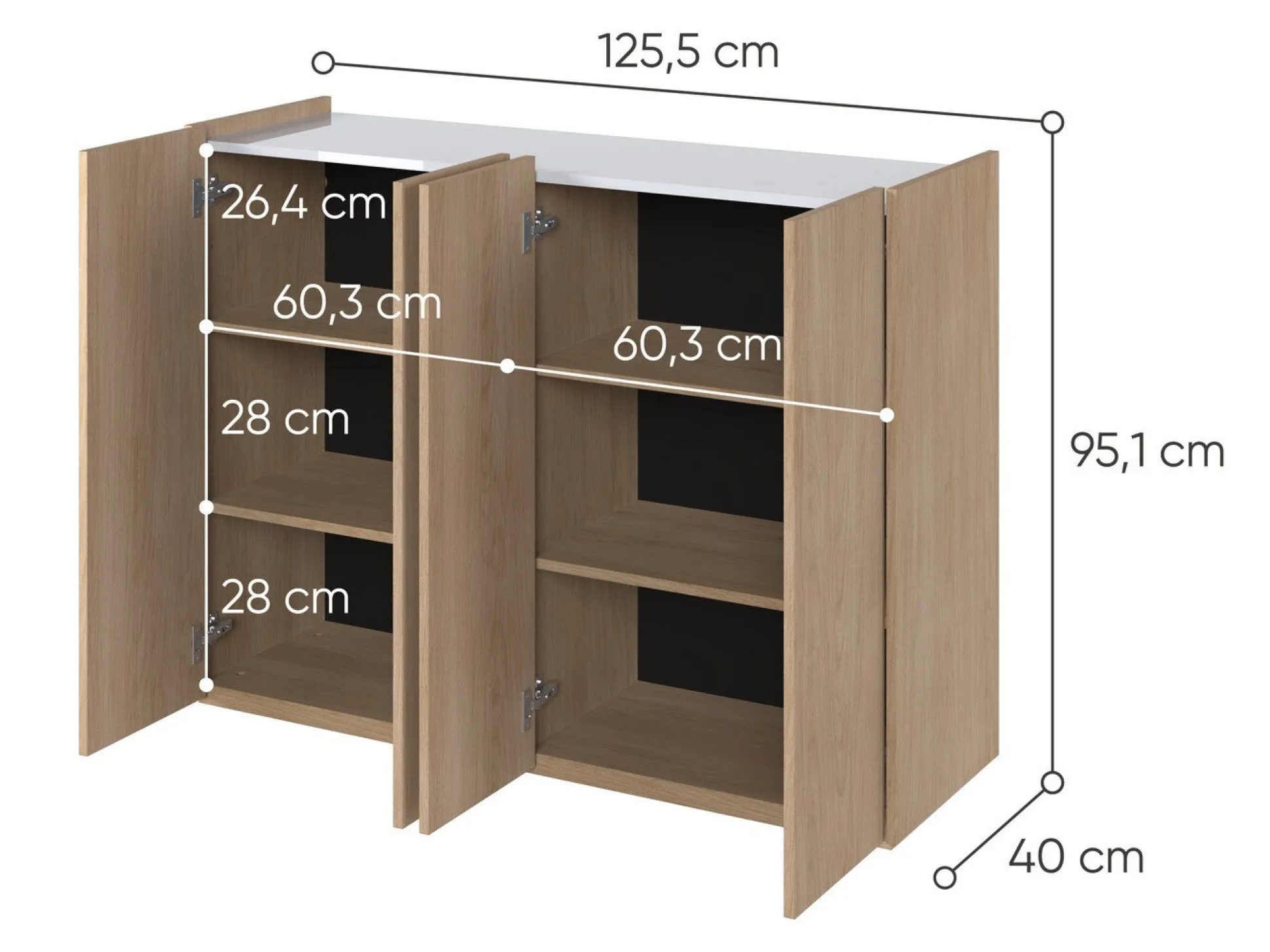 Skænk Fresno 148 (Egetræ)