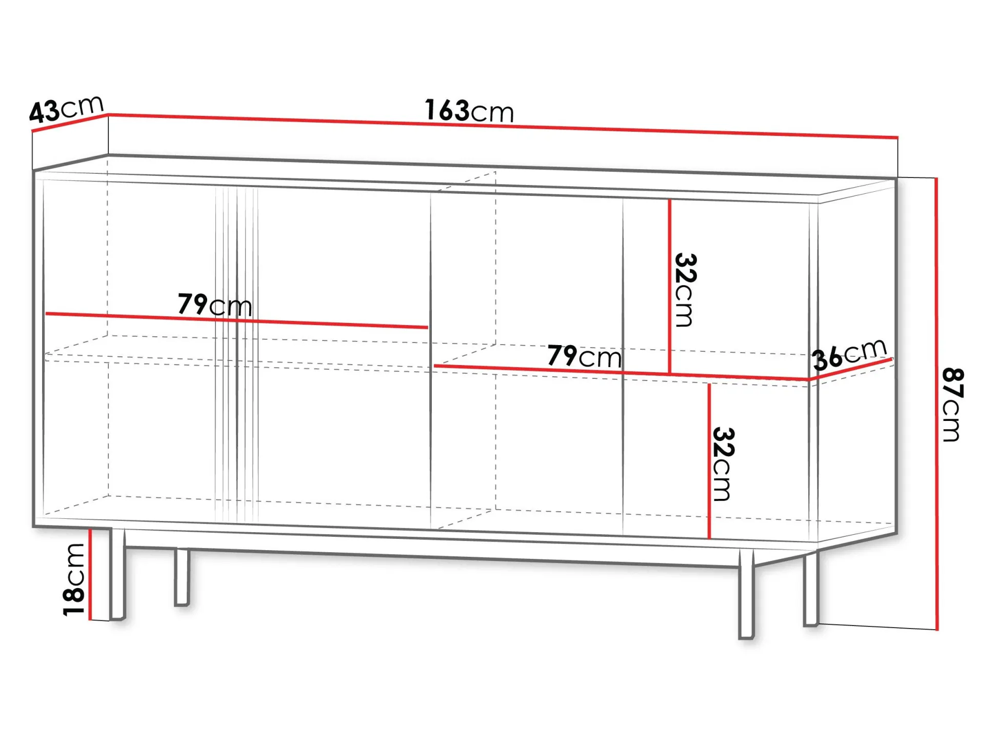 Skænk Levali 105 (Beige)