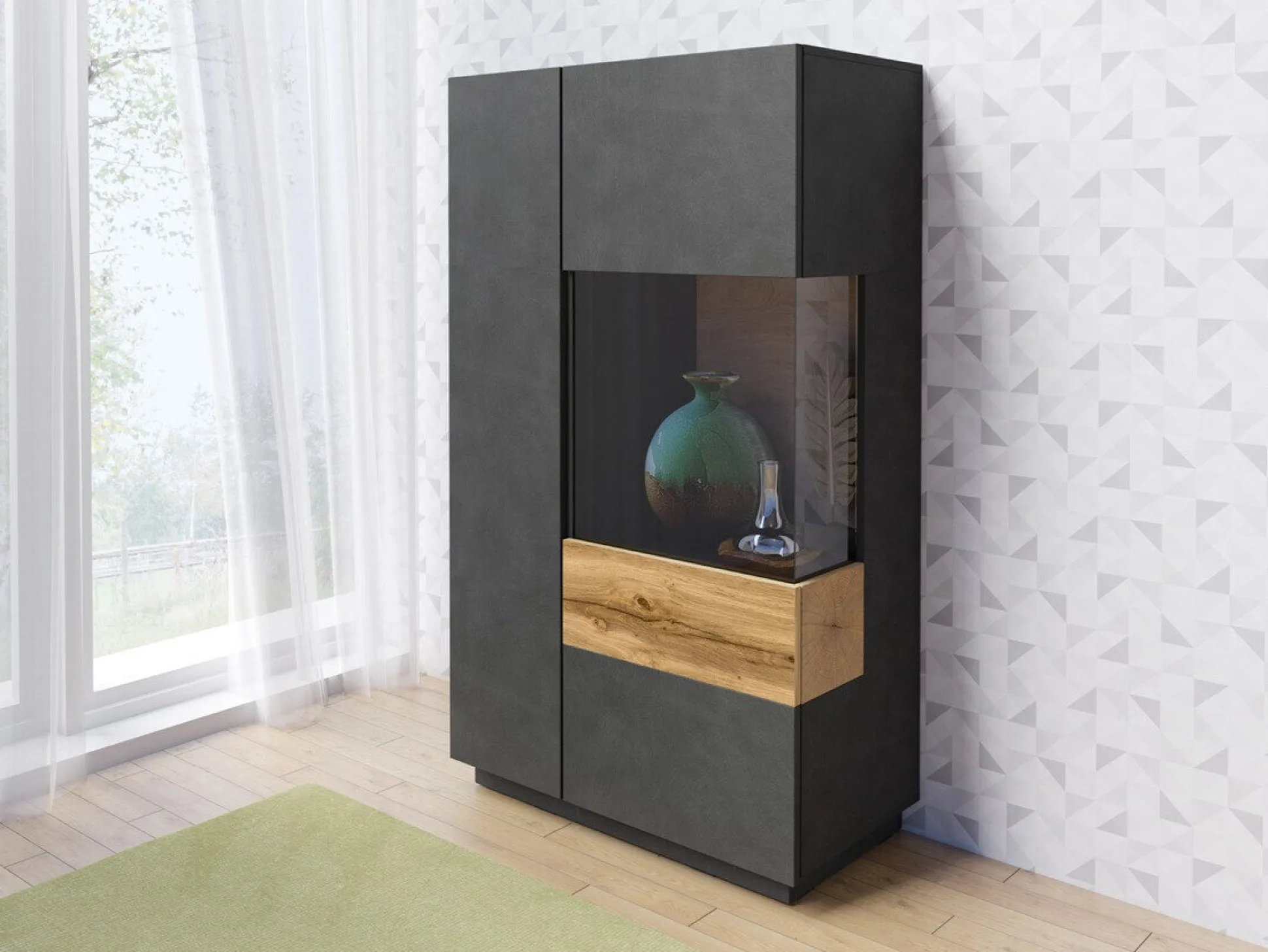 Skænk Livlore 104 (Matera grå + Wotan eg)