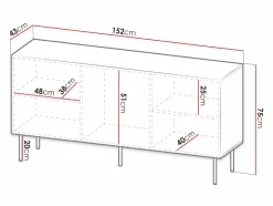 Skænk Lorelbo 100 (Hvid + Sort)