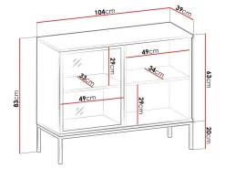 Skænk Manal (Sort + Wotan eg)
