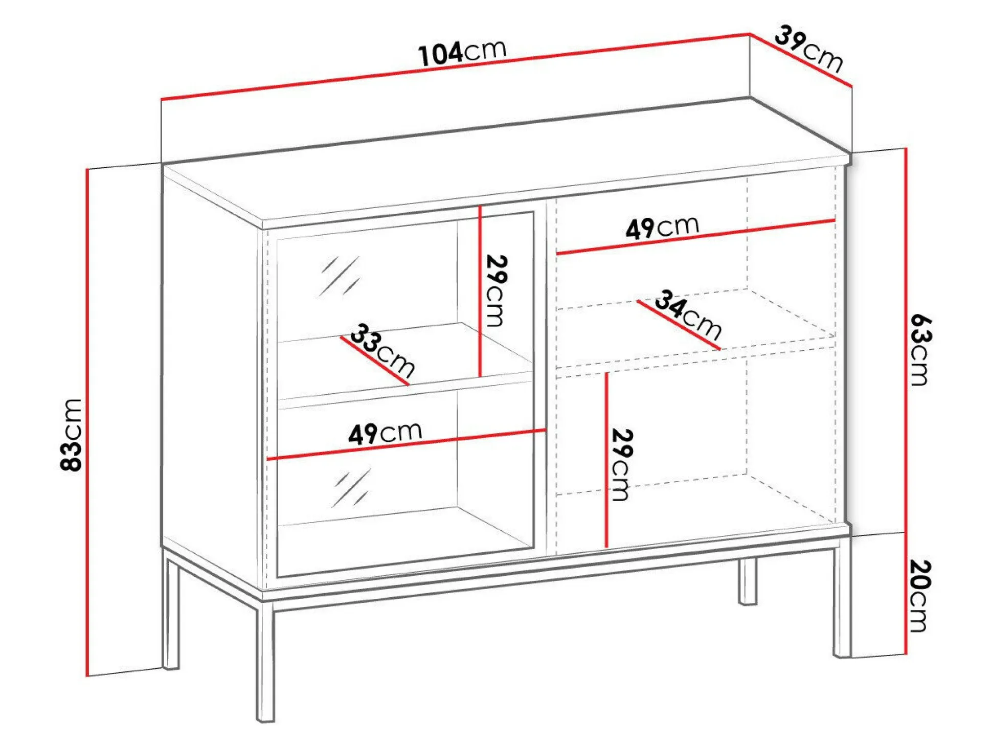 Skænk Manal (Sort + Wotan eg)