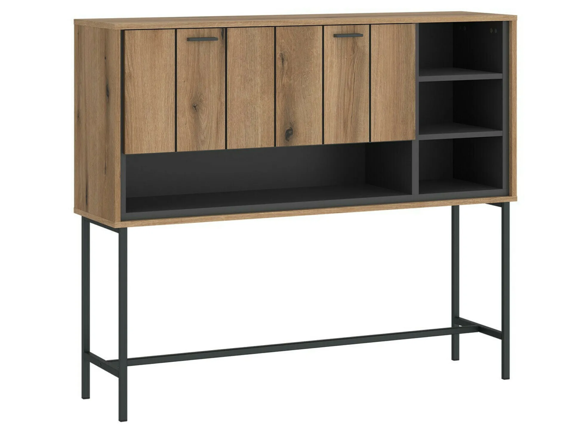 Skænk Morelmi 102 (Antracit + Egetræ)