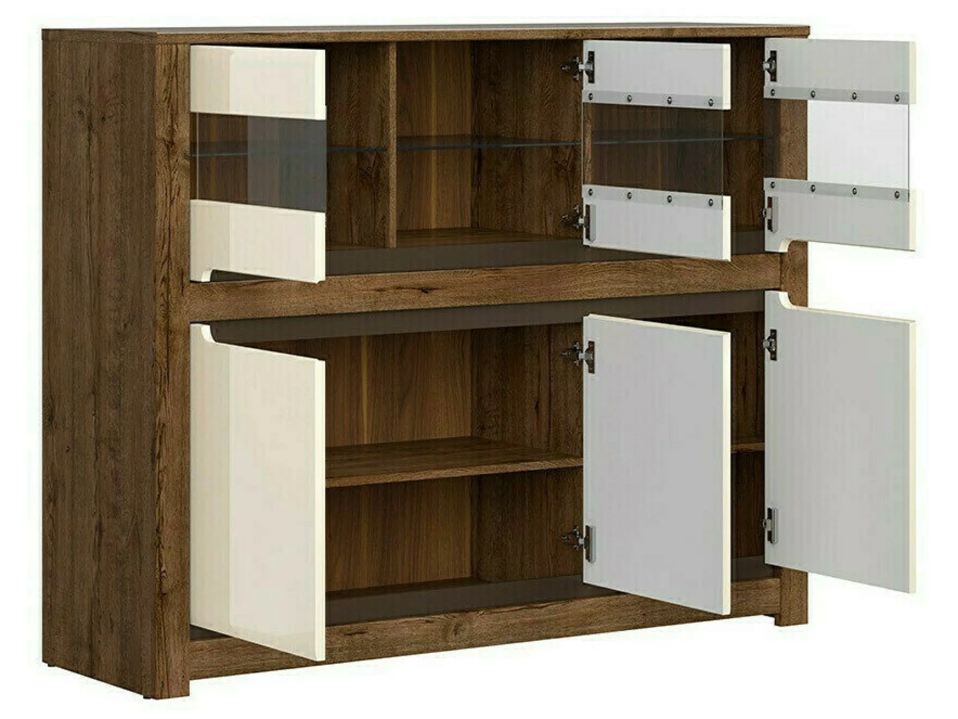 Skænk Ophevaru 102 (Glossy cream + April egetræ)