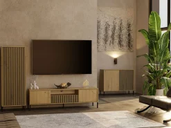 Skænk Orlsone 109 (Artisan eg + Sort)