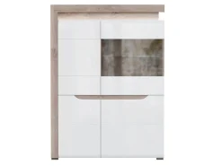 Skænk Revelmi 104 (Egetræ + Glansfuld hvid)