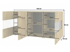 Skænk Revmiru 102 (Hvid + Wotan eg)