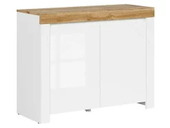 Skænk Sonsoru 101 (Hvid + Glansfuld hvid + Wotan eg)