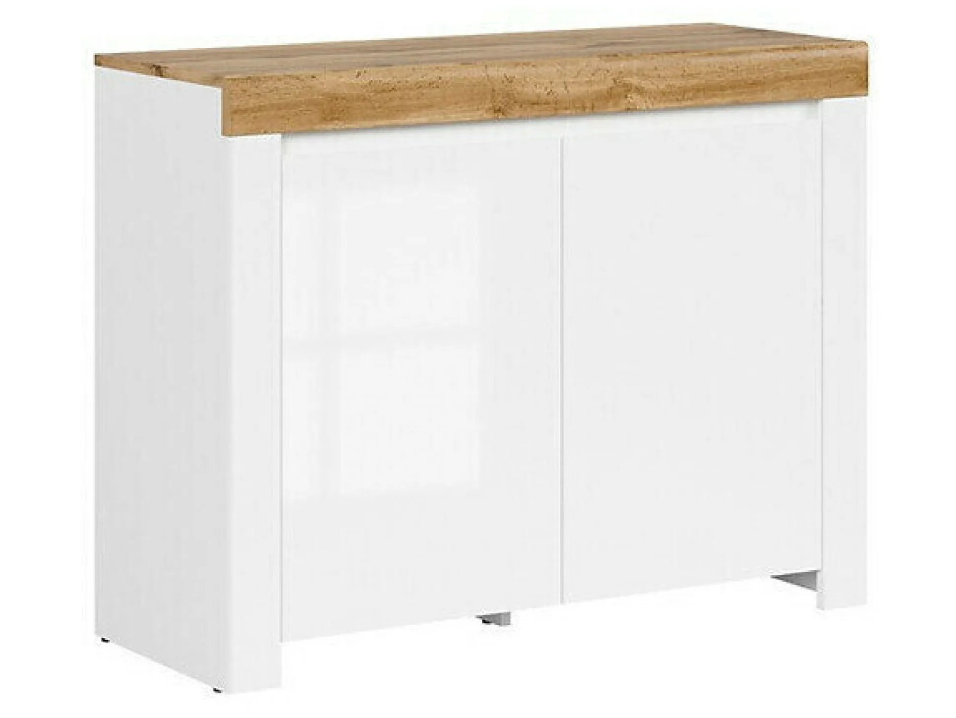 Skænk Sonsoru 101 (Hvid + Glansfuld hvid + Wotan eg)