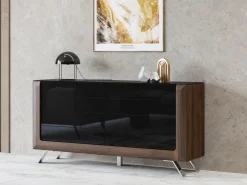 Skænk Sovera 107 (Nød + Blank sort)