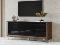 Skænk Sovera 103 (Nød + Blank sort)