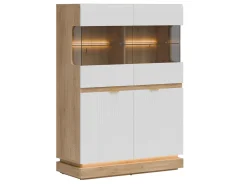 Skænk Teselbu 105 (Hvid + Egetræ)