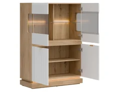 Skænk Teselbu 105 (Hvid + Egetræ)