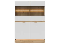 Skænk Teselbu 105 (Hvid + Egetræ)