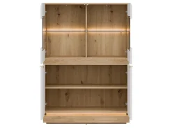 Skænk Teselbu 105 (Hvid + Egetræ)