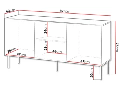 Skænk Tolfelo 100 (Beige)