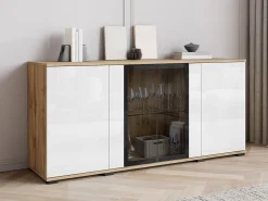 Skænk Torcame 102 (Wotan eg + Glansfuld hvid)